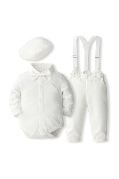 Kidohug Stylish boys' costume, Kidohug Pure Blessing, White, 0-3 months, 62 CM