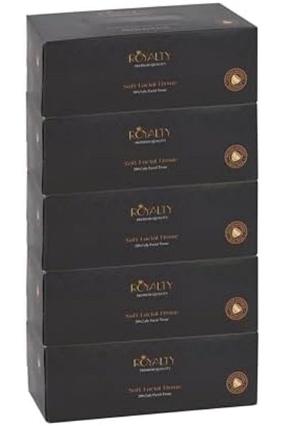 Packwell Tissue Box Packwell Royalty 2 Ply Facial Tissue Set of 5 pcs 200 Sheet 2 Ply