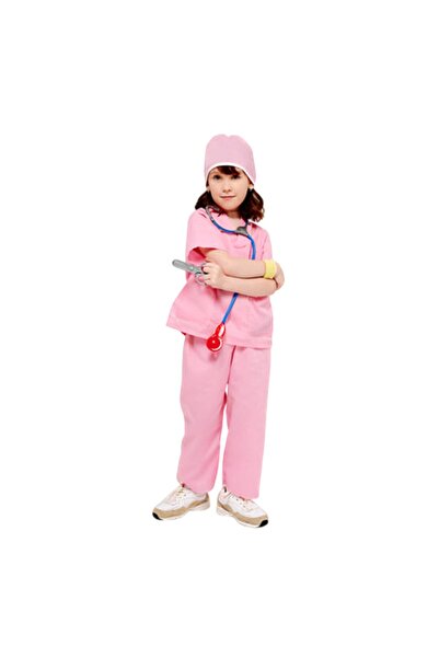 KidMania Costum de asistentă medicală cu accesorii pentru fete 3-5 ani 90-110 cm