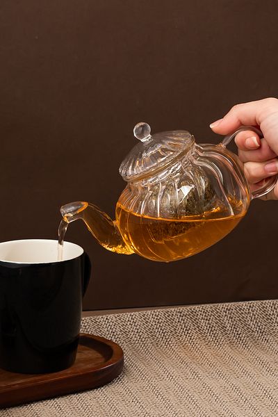 Porsima 1444 Borosilicate Glass Strainer Teapot Herbal Tea Infuser 400 ml