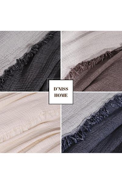 d'niss home touch of nature in your home Muslin Bedspread 4 Layers One Piece
