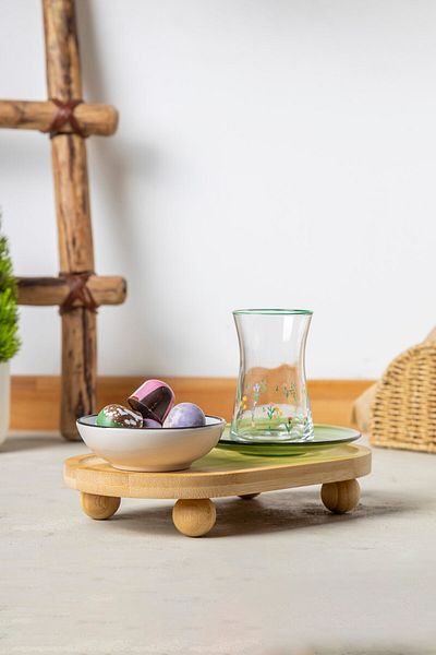 FH finehome Noli Oval Bamboo Presentation Stand