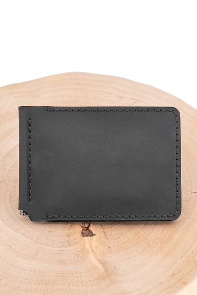 tudorAce Leather ID Card Wallet, Hand-Stitched, with Money Clip, Minimalist Design