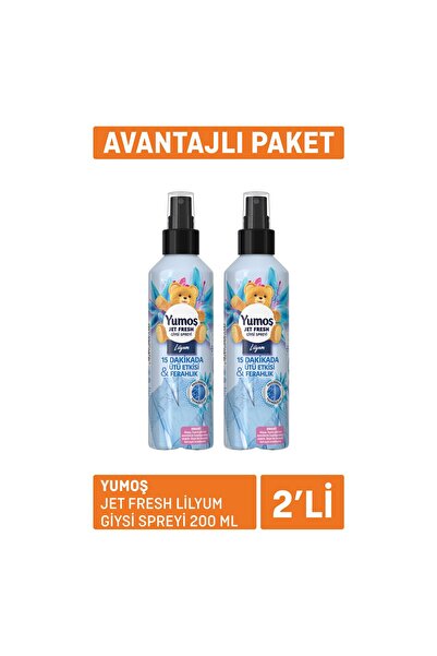 Yumoş Jet Fresh Lilyum Giysi Spreyi 2X200 Ml 4 ADET