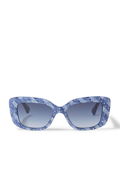 Kurt Geiger نظارات شمسية مستطيلة من Shoreditch Gem للحماية من الأشعة فوق البنفسجية