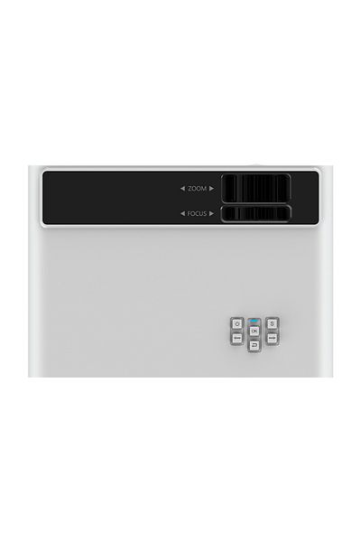 Linomag Mini Portable Video Projector, HDMI, USB, VGA, Micro-SD , Airmouse Remote Control, Full HD, White