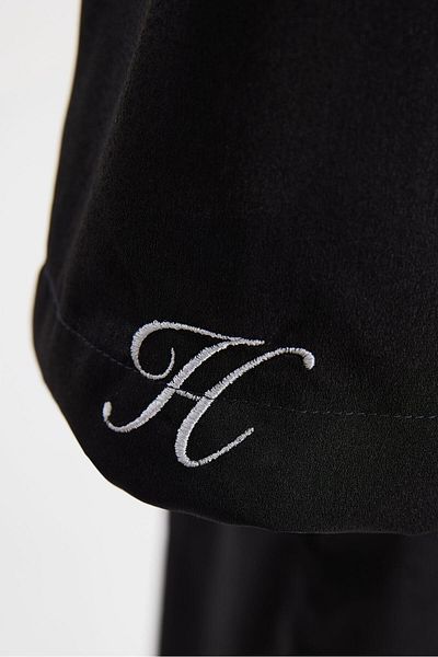 Haşema Black Pareo with Signature Detail 5071