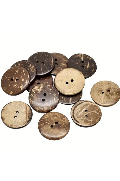 OZN AKSESUAR Wooden Coconat Button 25 mm (50 Pieces)
