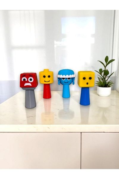 LoyHediyelik Sprunki 4Pcs Quality New Figure 7cm Lego Guys, Jellyfish Aurelia , Mr.Panic
