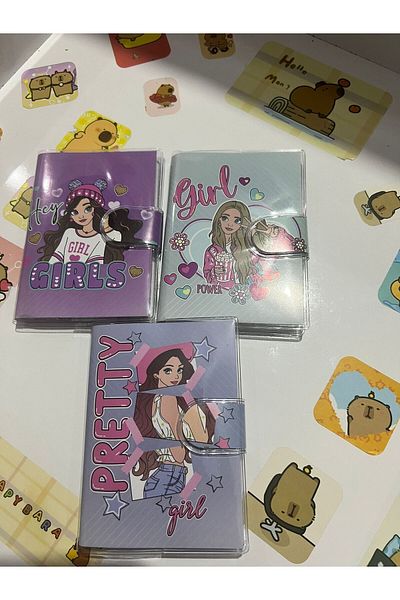 demirosa 3 Pcs Cute Girl Character Mini Notepad – for School and Daily Use