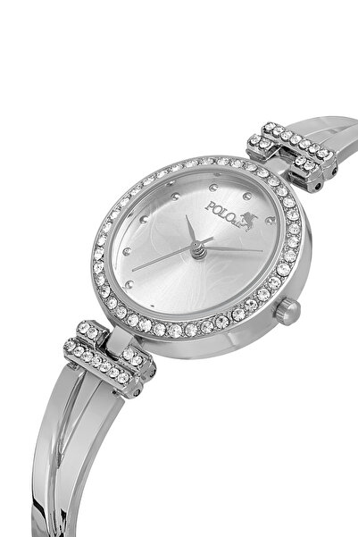 Polo Air ساعة يد نسائية عتيقة لون فضي PL-1534B2x