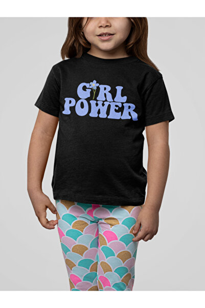 SEVBANO تي شيرت للأطفال للجنسين مكتوب عليه Girl Power (1-12 سنة)