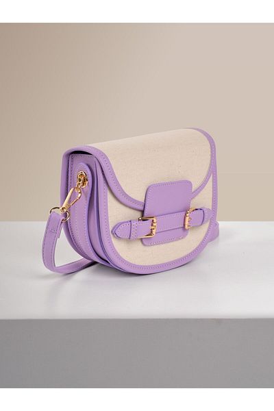 Mojeva Asia Women's Lilac-Linen Handbag and Shoulder Bag
