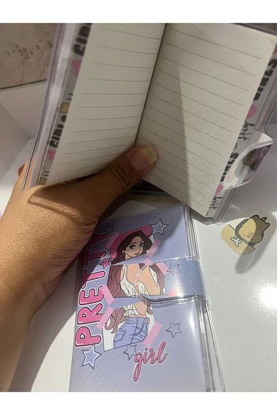 demirosa 2 Pcs Cute Girl Character Mini Notepad – School and Daily Use