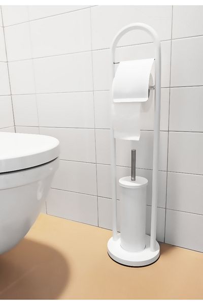 Kela Stainless steel toilet paper and toilet brush holder 80 cm