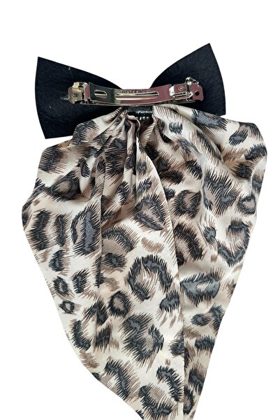 TAKIŞTIR Cream Color Leopard Patterned Stone Detailed Automatic Buckle