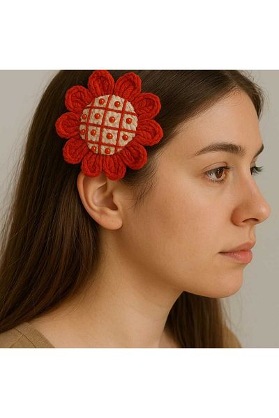 No Name Atelier Elastic Bead Embroidered Buckle