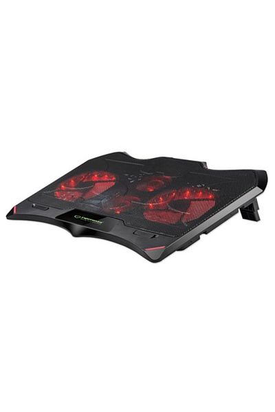 ESPERANZA Esperanza Buran Laptop Cooler, LED lighting, 4 fans, 2 USB ports, adjustable position, black