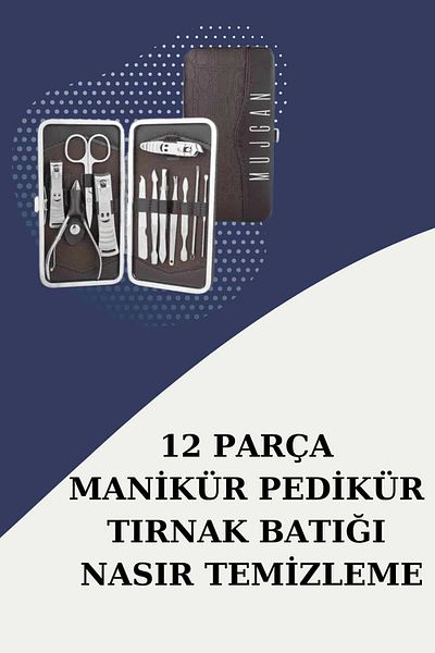 storeks 12 Pieces Stainless Steel Compact and Portable Manicure Scissors Nail Clippers