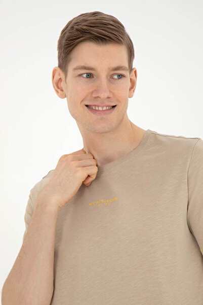 U.S. Polo Assn. Πόλο Ασν. Ανδρικό μπλουζάκι Regular Fit Light Khaki 1823953