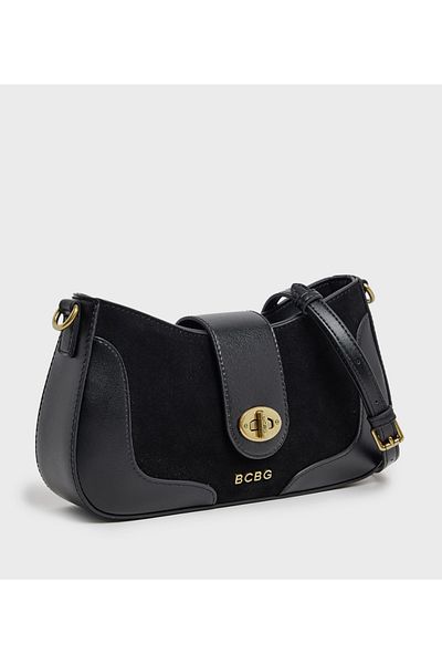 BCBG Black Logo Detail Shoulder Bag