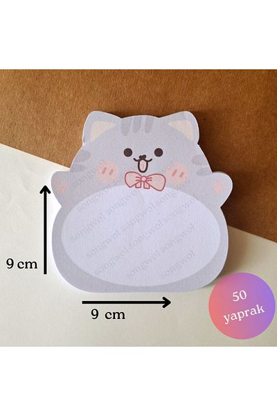 Songwol Studios Cat Kitten Shaped Memo Pad, Memopad, Notepad, Notepad
