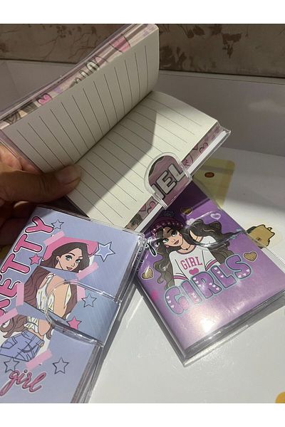 demirosa 3 Pcs Cute Girl Character Mini Notepad – for School and Daily Use