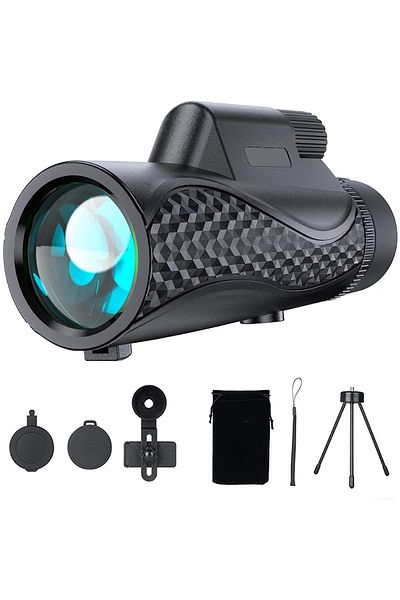 Linomag Monocular Telescope 12x50 for Smartphone, Day and Night Vision, Waterproof