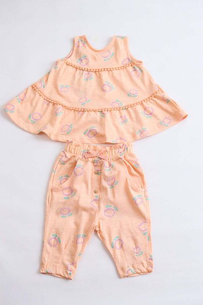 Pijamella Baby Girl Tunic Model Top and Bottom Set