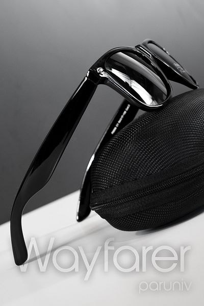 PARUNIV Ochelari de soare WAYFARER - PV9988/C1GB, Lentile Polarizate, Negru Lucios, Protectie UV400
