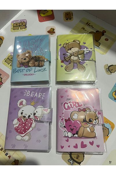 demirosa 4 Cute Cartoon Character Mini Notepads – School and Daily Use