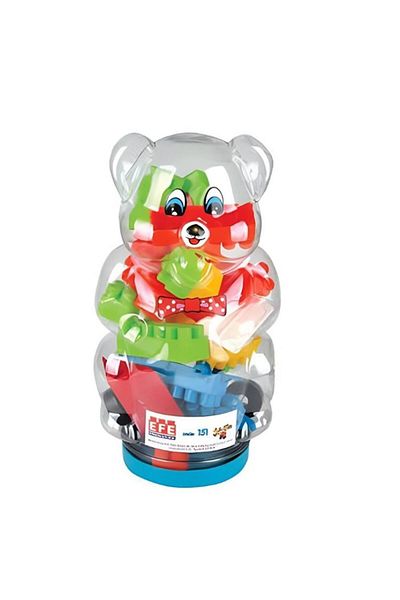 Kelebek Oyuncak Efe Teddy Bear Boxed Colorful Building Blocks 40 Pieces
