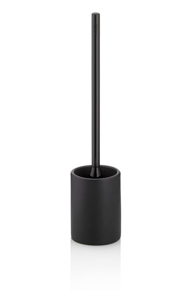 Kela Matsi black ceramic toilet set