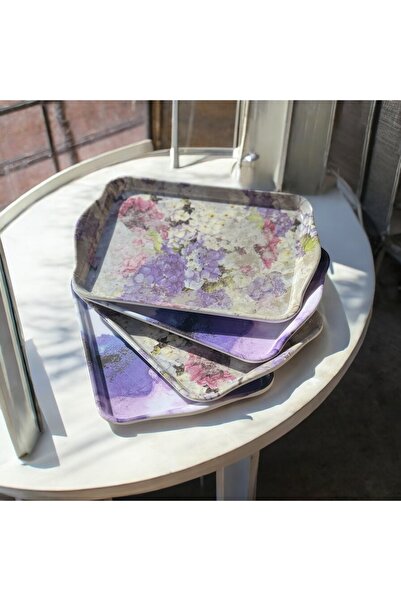 Form Desenli Melamin Sunum Tepsi Seti 21x14 cm – Kırılmaz, Gıdaya Uyumlu, Day...