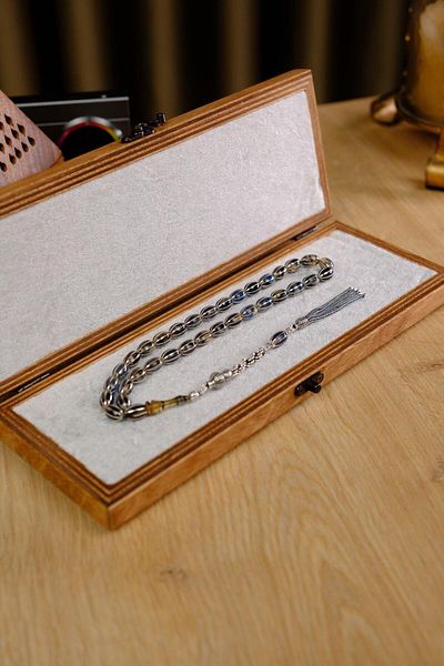 dergah tesbih Full Silver Premium Handcrafted Beyzi Model Fire Amber Prayer Beads