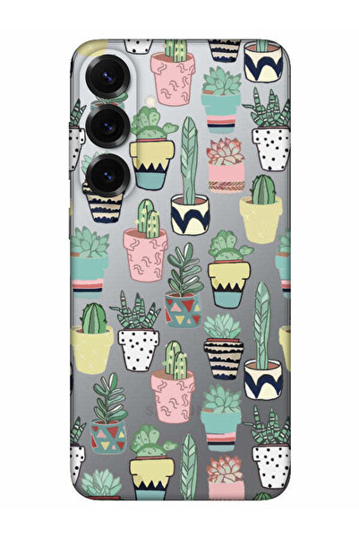 frondcase حافظة هاتف شفافة بنمط الصبار لهاتف سامسونج S25 بلس