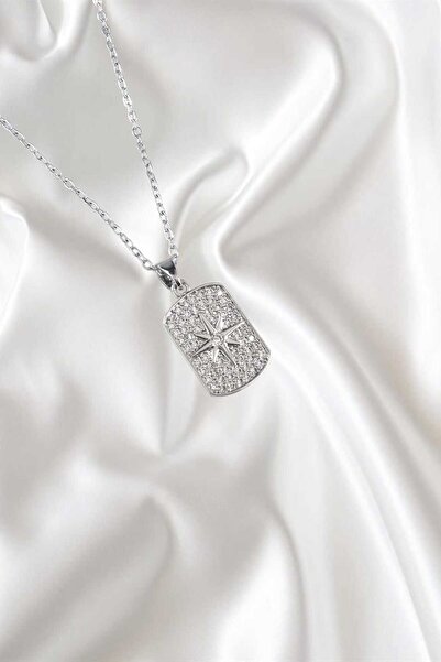 REBORN DESIGN 316L الصلب سلسلة فضية اللون الزركون حجر القطب النجوم قلادة خمر