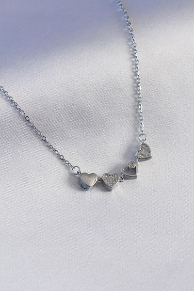 Skygo 316L Steel Silver Color Opening Zircon Stone Clover Model Women's Necklace - Tj-Bko7293