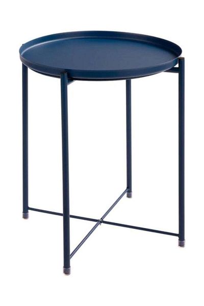 huitich Table for Living Room Coffee Tray Side Serving Table Blue