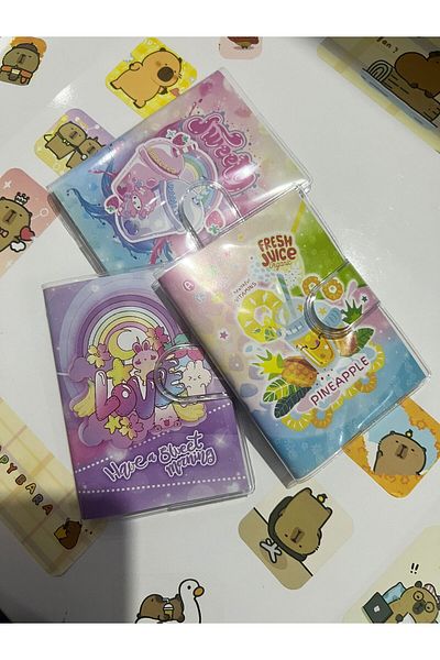 demirosa 3 Cute Ice Cream & Drink Mini Notebooks – for School and Daily Use