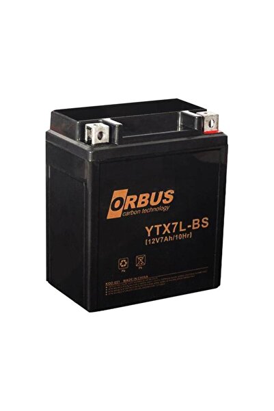 ORBUS 12 V 7 Amper Elektrikli Karbon Bisiklet Aküsü YTX7L-BS