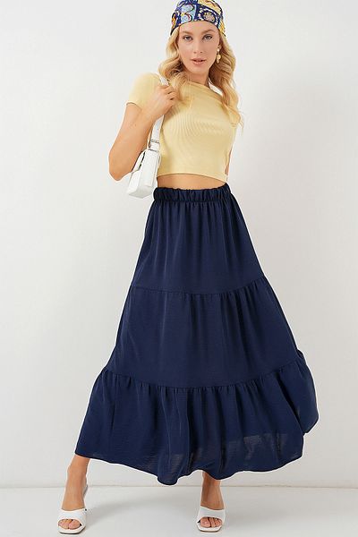 Bigdart Γυναικεία μακριά φούστα Ayrobin 8048 - Navy Blue