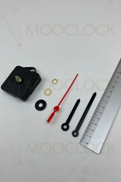 MOOCLOCK Mecanism de ceas, Mecanism de ceas de perete silențios Acar, arbore de 14 mm, Scorpion-Ecliptica-Secunde-(cu curea)