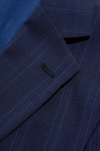 W Collection Dark Blue Buttoned Suit