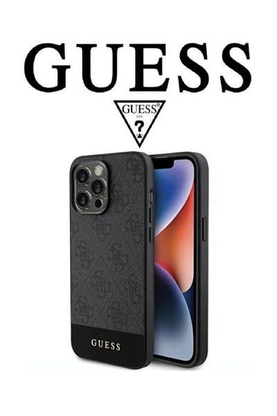 Guess Guess iPhone 14 Pro Max Case - Luxury French Design, Genuine Leather, Shockproof