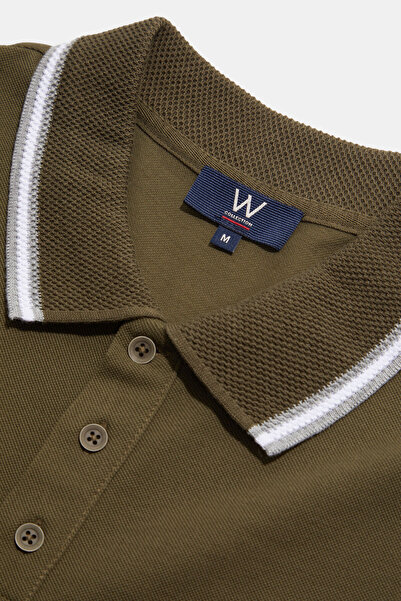 W Collection Khaki Polo Neck T-Shirt