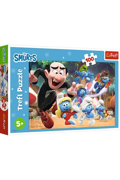 Trefl PUZZLE TREFL 100 SMURFS LESSONS FROM PAPA SMURF
