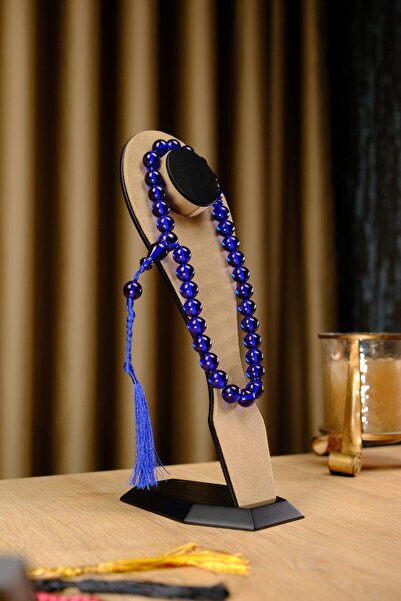 dergah tesbih Şahin Ağa Serisi Örme Püskül İri Boy Sıkma Kehribar Tesbih 4'lü Set