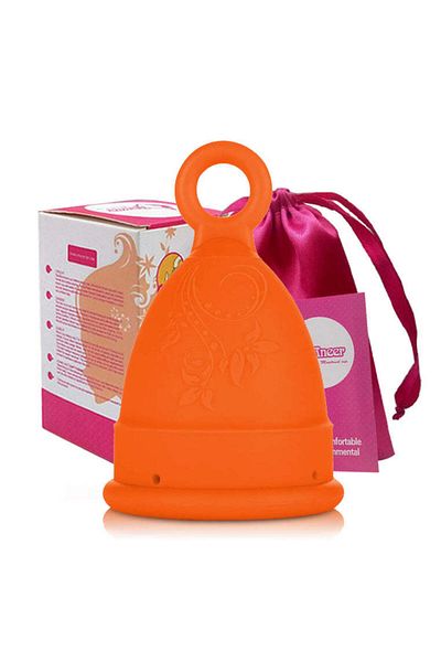 Linovit Cupă menstruală Ring, portocalie, mărimea S - S