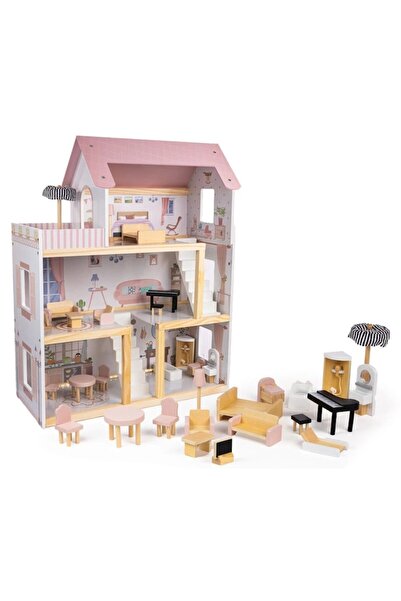 indiggo FantasyVilla Wooden Dollhouse by Indiggo® - Dusty Pink